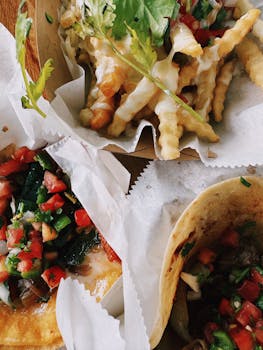 Delicious tacos and crinkle fries served with fresh salsa in Atlanta, GA.