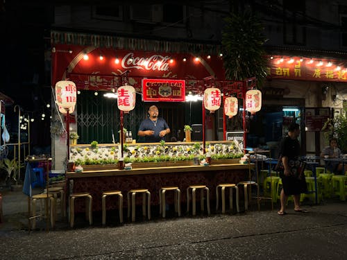 คลังภาพถ่ายฟรี ของ กลางคืน, ตลาดข้างทาง, ทางตะวันออก