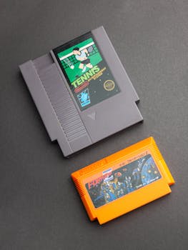 Retro NES and Famicom game cartridges showcasing classic gaming nostalgia.