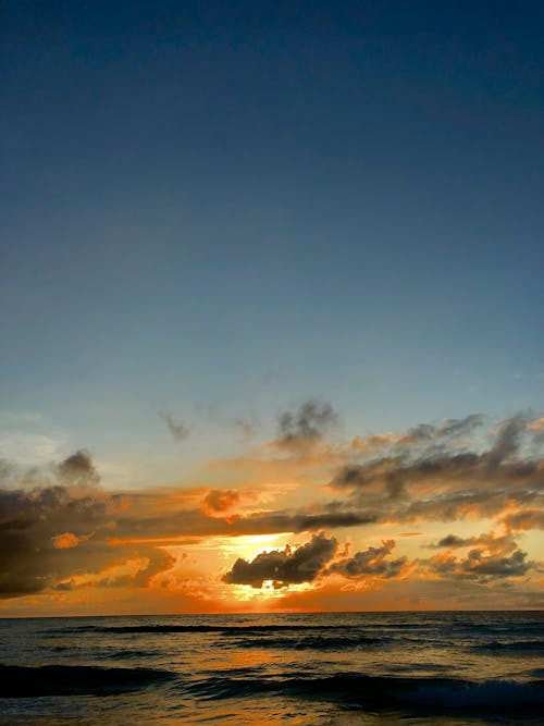 คลังภาพถ่ายฟรี ของ ตะวันลับฟ้า, พระอาทิตย์ตกชายหาด