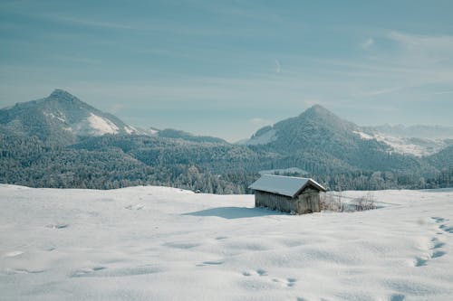 Бесплатное стоковое фото с горы, деревянный, домик
