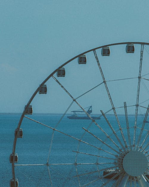 Kostnadsfria Kostnadsfri bild av hav, hjul, pariserhjul Stock foto