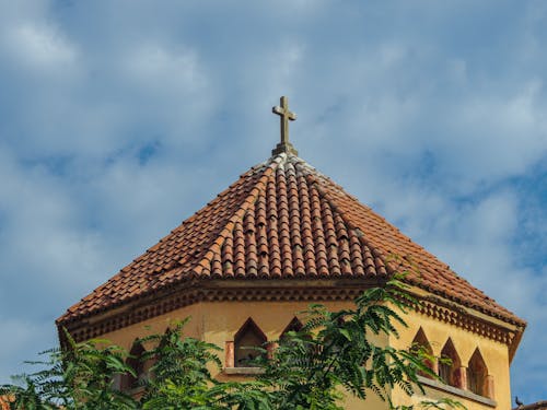 Cross on a Roof of a Church 