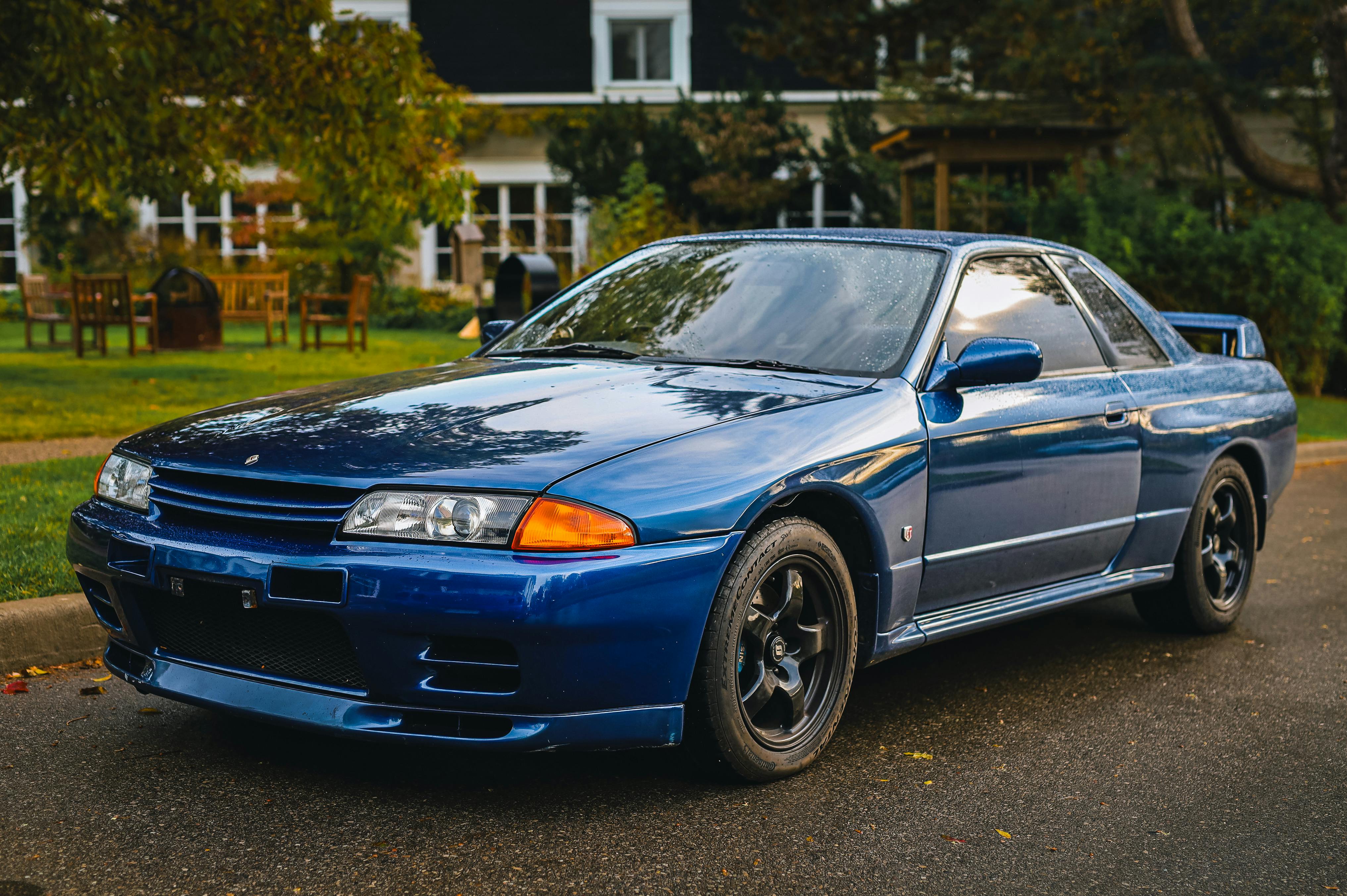 Blue Nissan Skyline Sports Car · Free Stock Photo