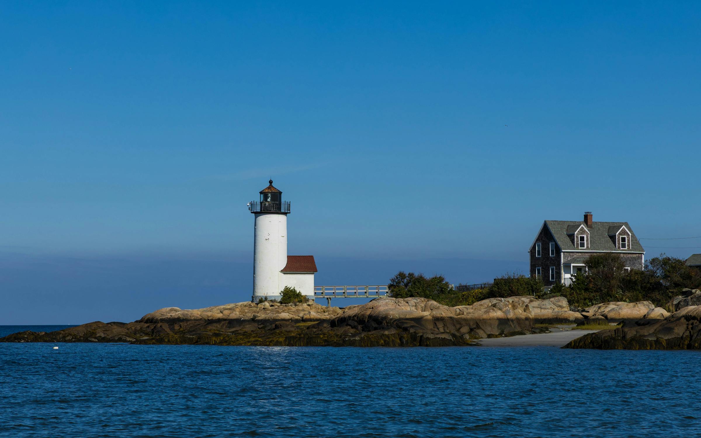 Scenic View of Sea and Lighthouse