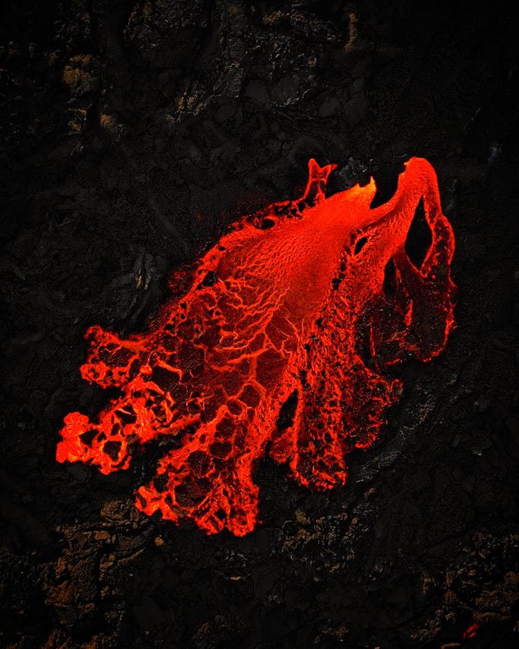 View Of Hot Magma