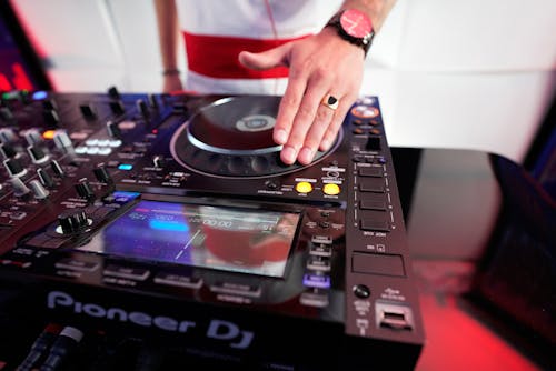 DJ scratching music