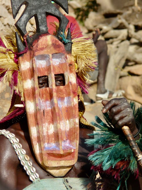 African Man Wearing a Mask