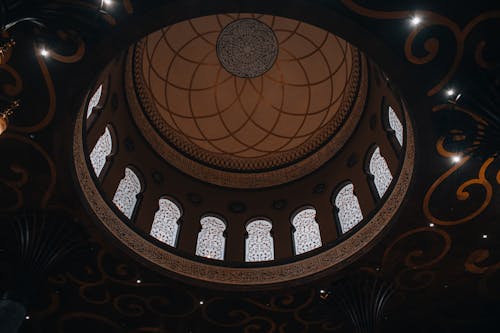Ornate Ceiling of a Mosque 