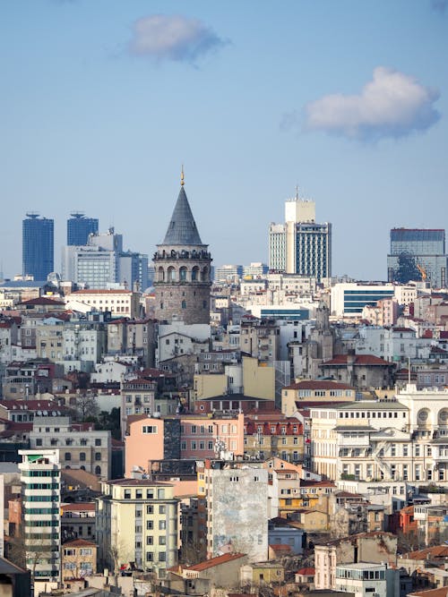 Galata Tower over Istanbul Buildings