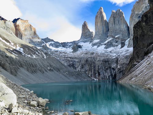 Foto d'estoc gratuïta de cel blau, glacera, llac