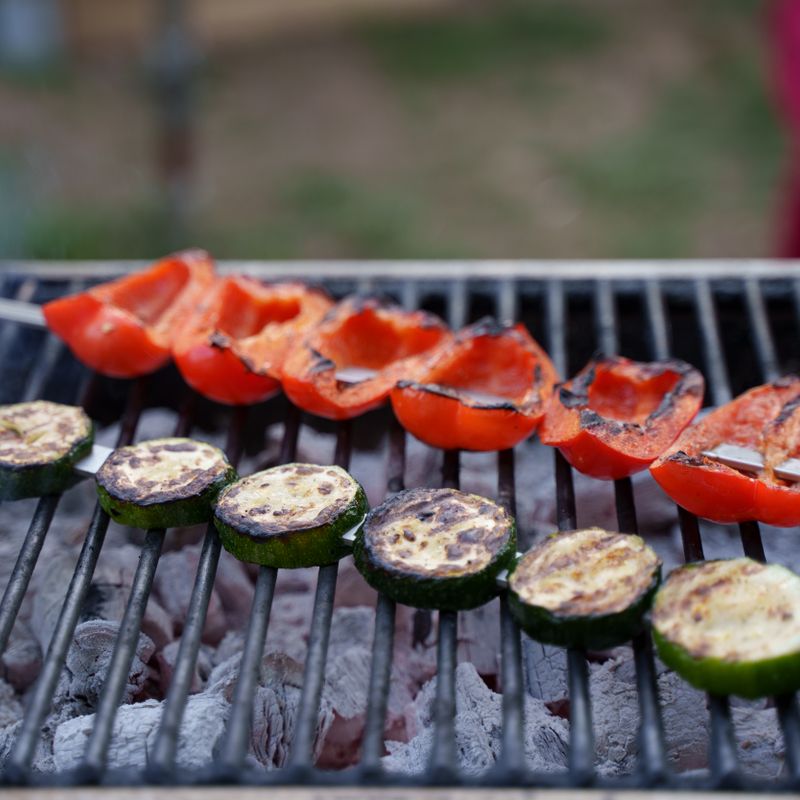 Grilled Zucchini and Vegan Cashew Ricotta Manakish