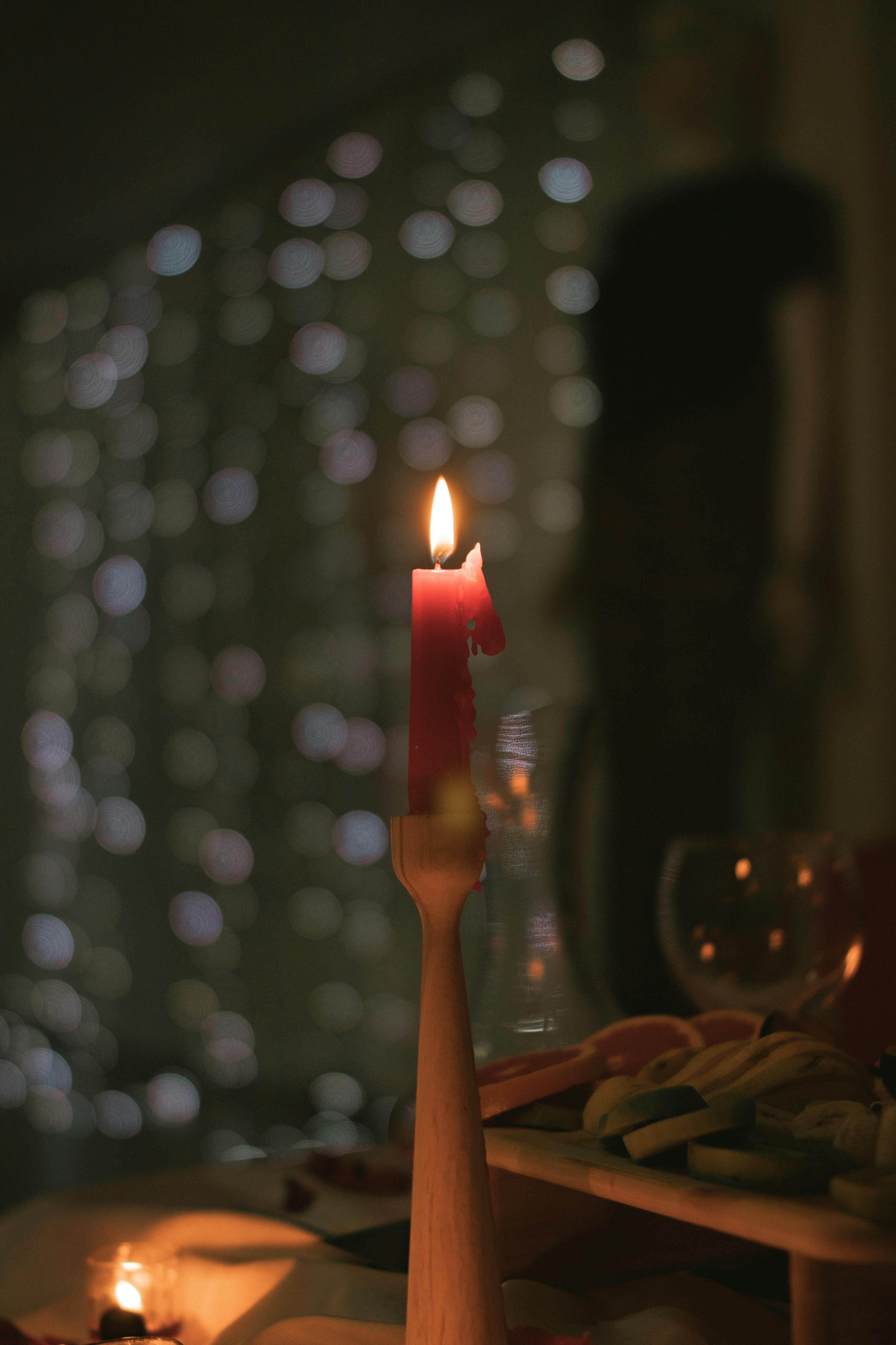 A Candle in a Dark Room · Free Stock Photo