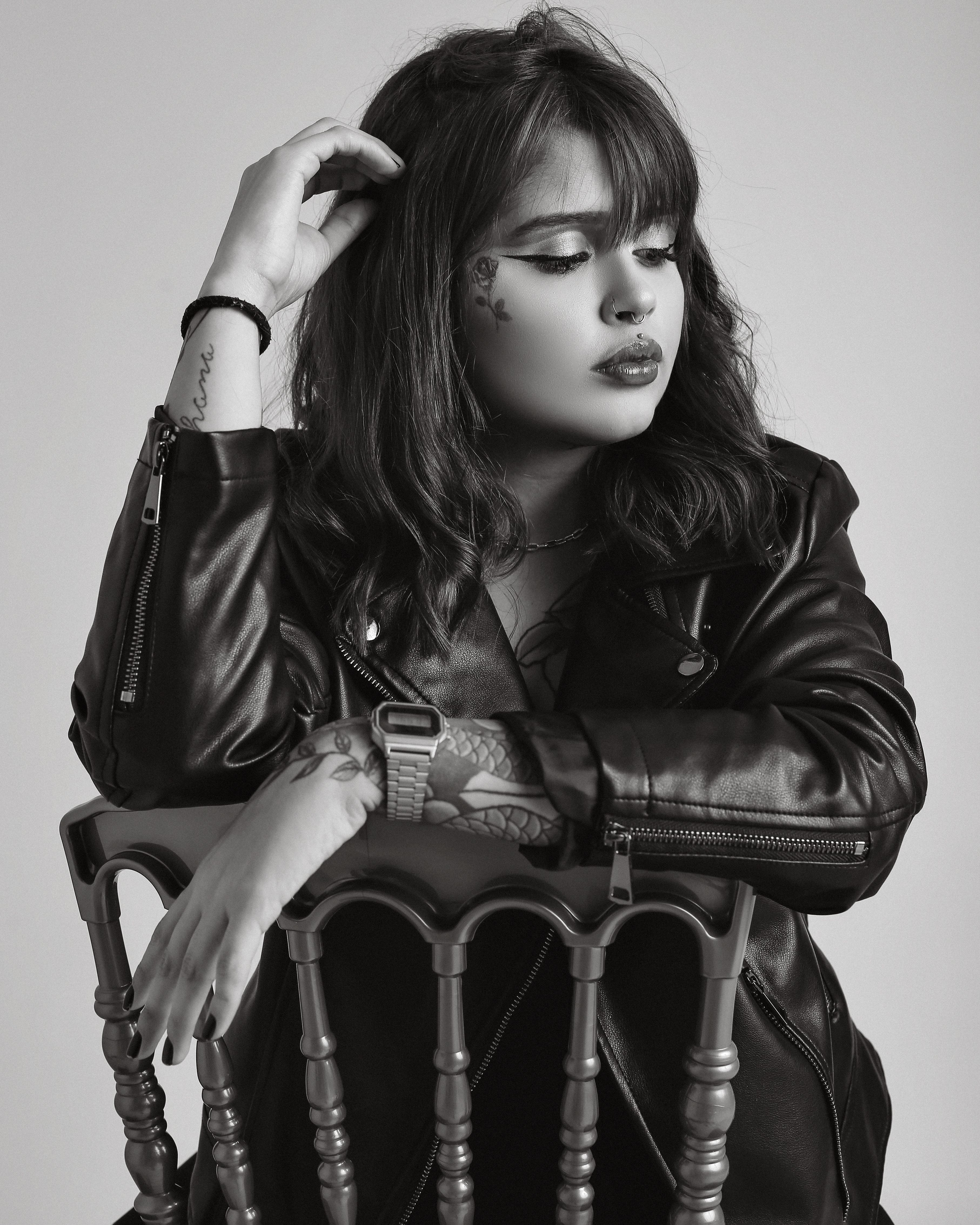 A Model in a Leather Jacket · Free Stock Photo