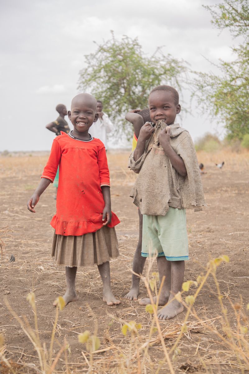 Happy local children in Uganda