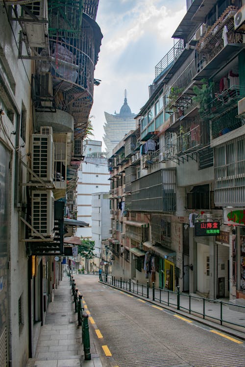 Narrow Street in Macao in China