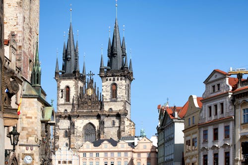 Towers of Church of Our Lady before Tyn in Prague