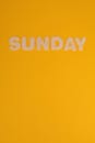 Sunday Word on Yellow Background