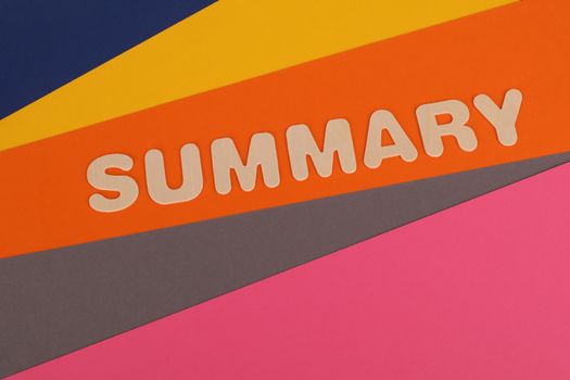 Creative Design with word Summary