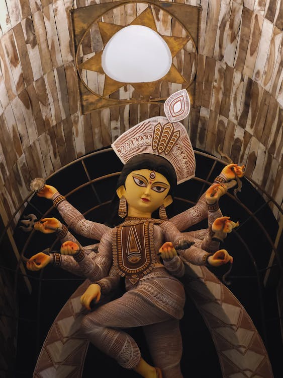 Painted Statue of Maa Durga Goddess · Free Stock Photo