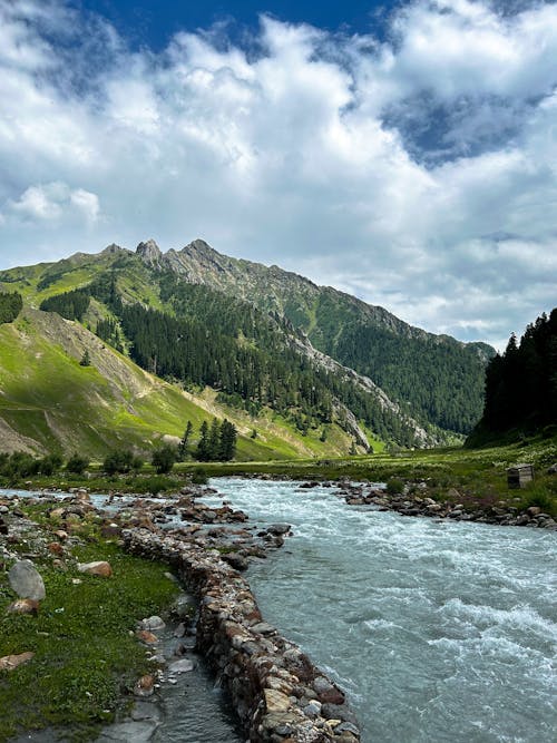 River & beautiful mountain view