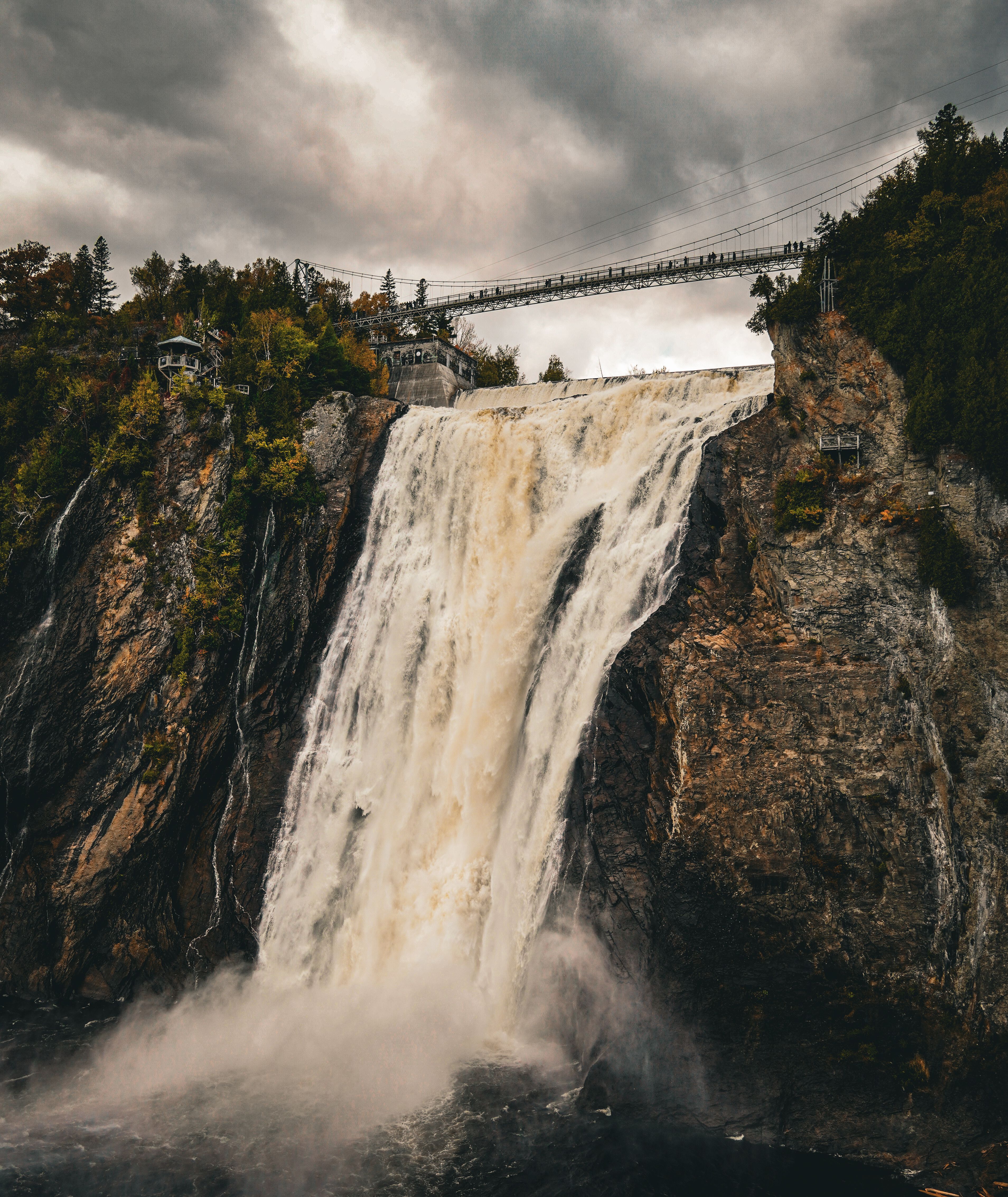 Bridge Above a Waterfall · Free Stock Photo