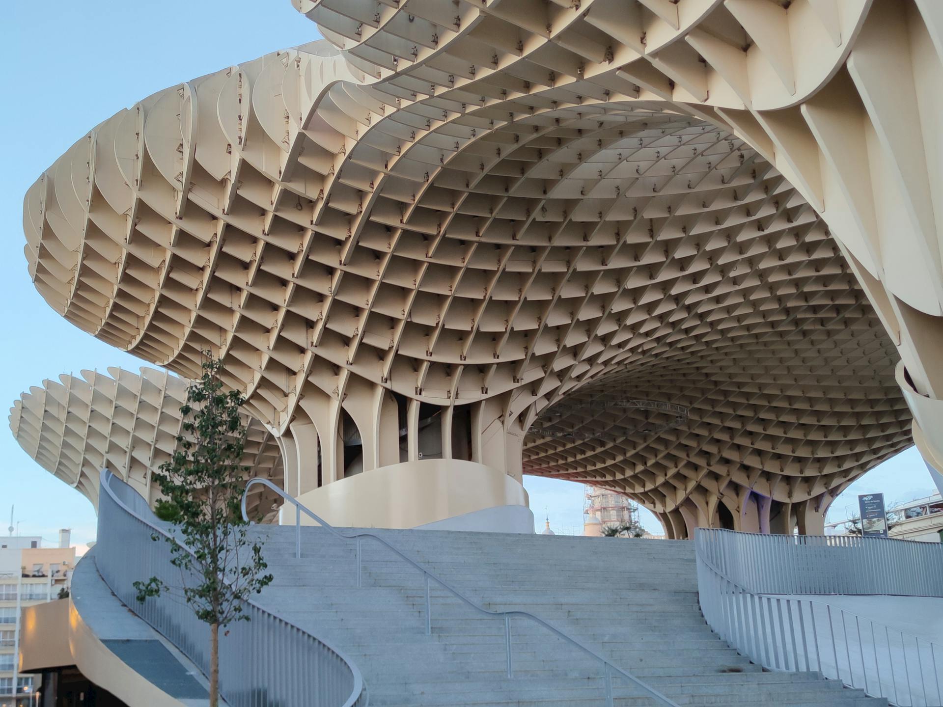 Explore the striking design of Metropol Parasol, a key attraction in Seville, Spain.