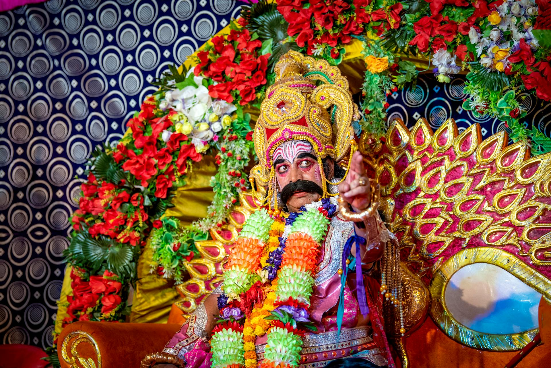 Indian Actor in a Colorful Costume