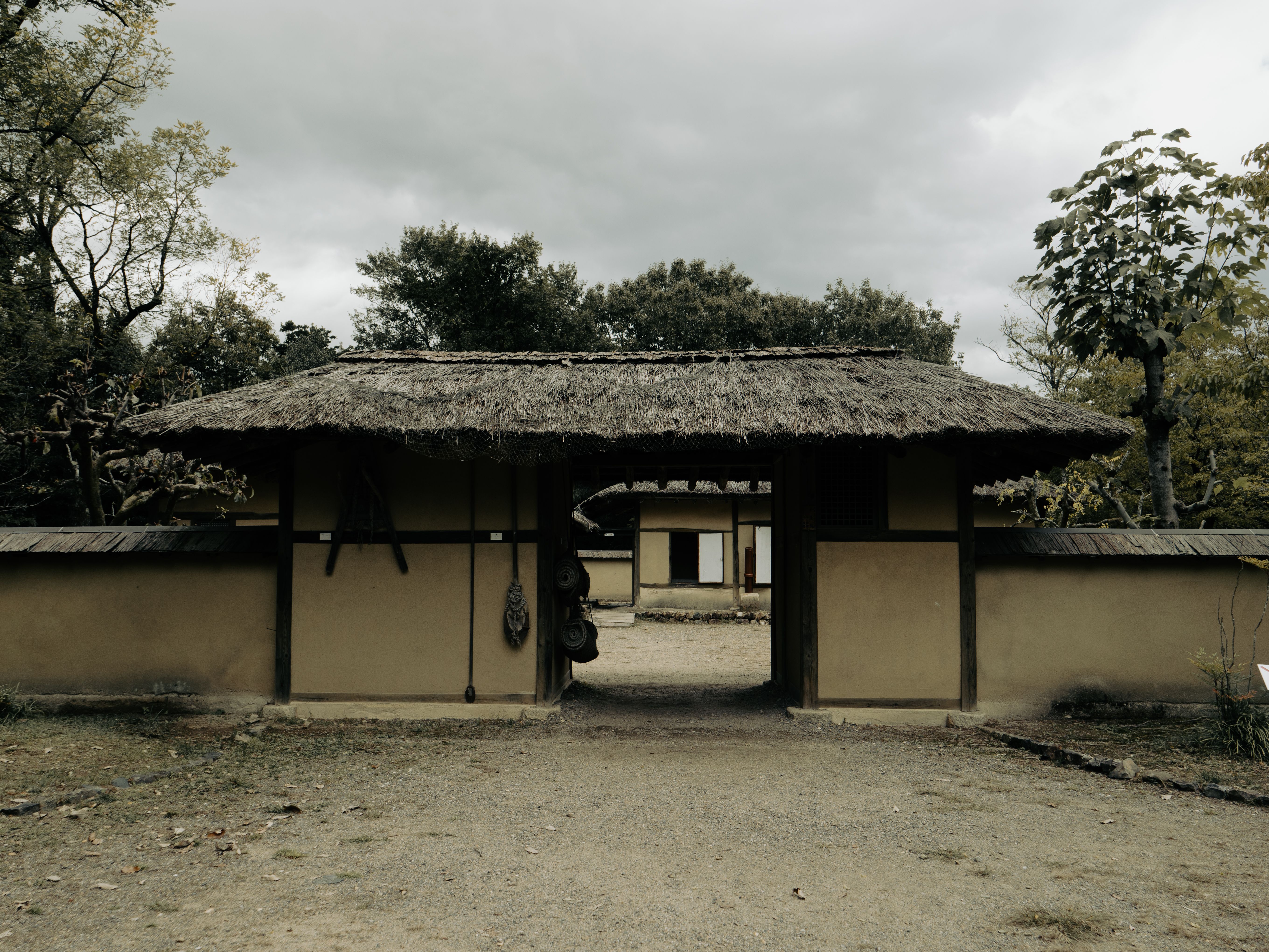 Thatched Fence Gate at the Little World Open-air Museum in Inuyama ...