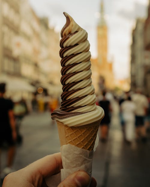 Hand Holding Sweet Ice Cream