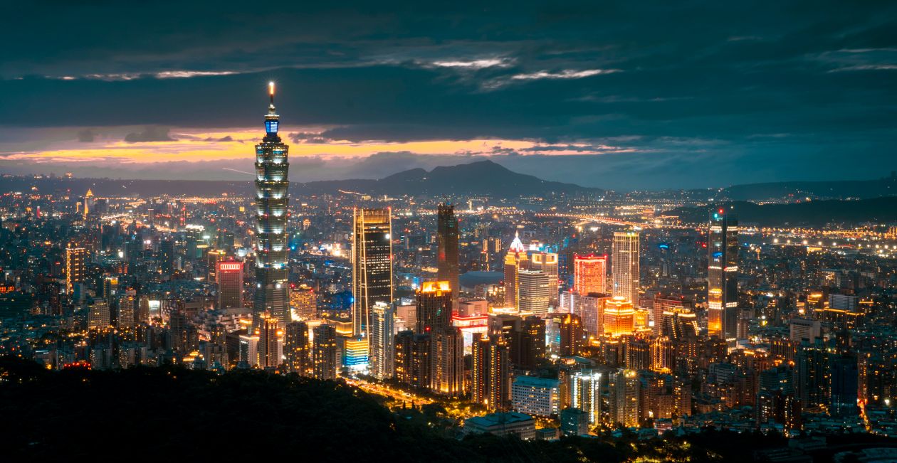 有关东亚, 亚洲城市, 亞洲, 优美的风景, 充滿活力, 光跡, 全景, 台北, 台北101, 台北市, 台灣, 商業區, 地标建筑, 地標 ...