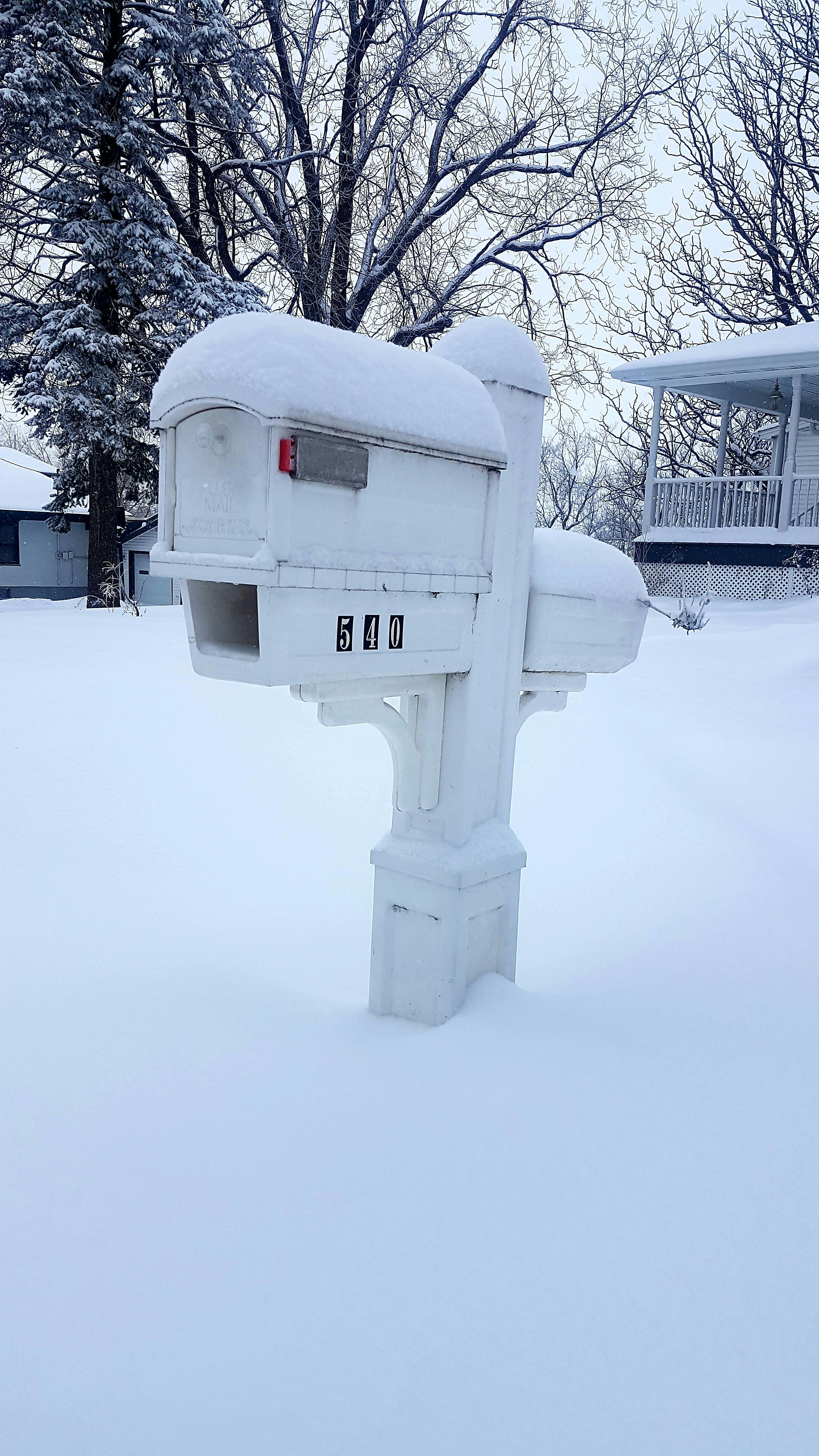 Free stock photo of cold, mailbox, snow
