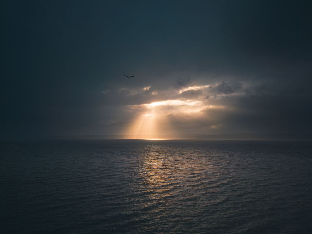 Clouds over Sea at Sunset · Free Stock Photo