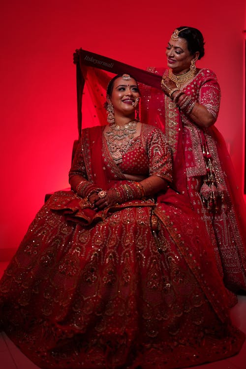 Woman Dressing Bride