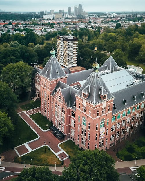 Aerial Shot of the Wereldmuseum, Amsterdam, The Netherlands