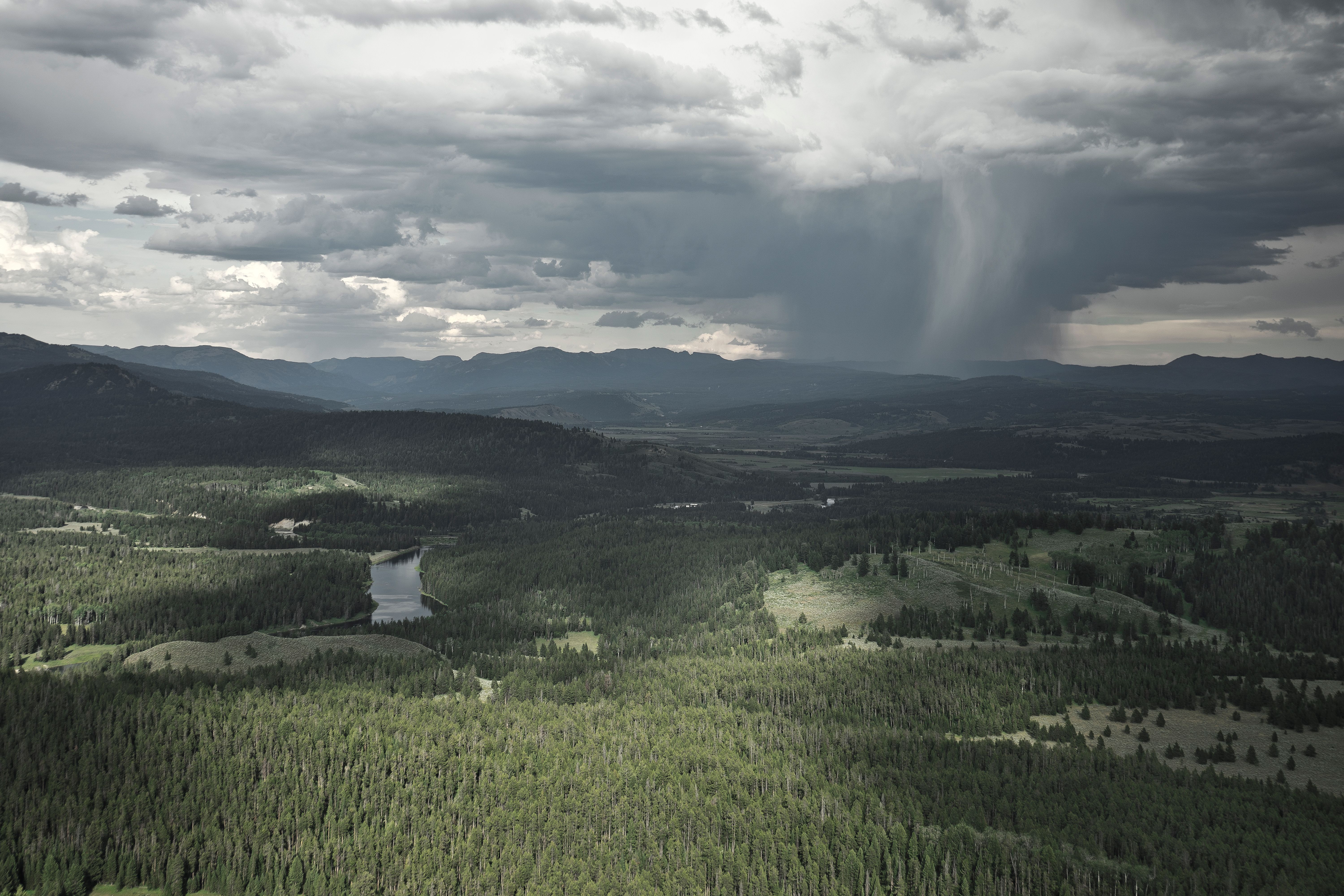 Landscape with Forests and Storm Clouds · Free Stock Photo