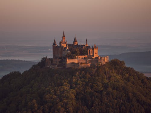 Hohenzollern Castle on the Top of the Mountain