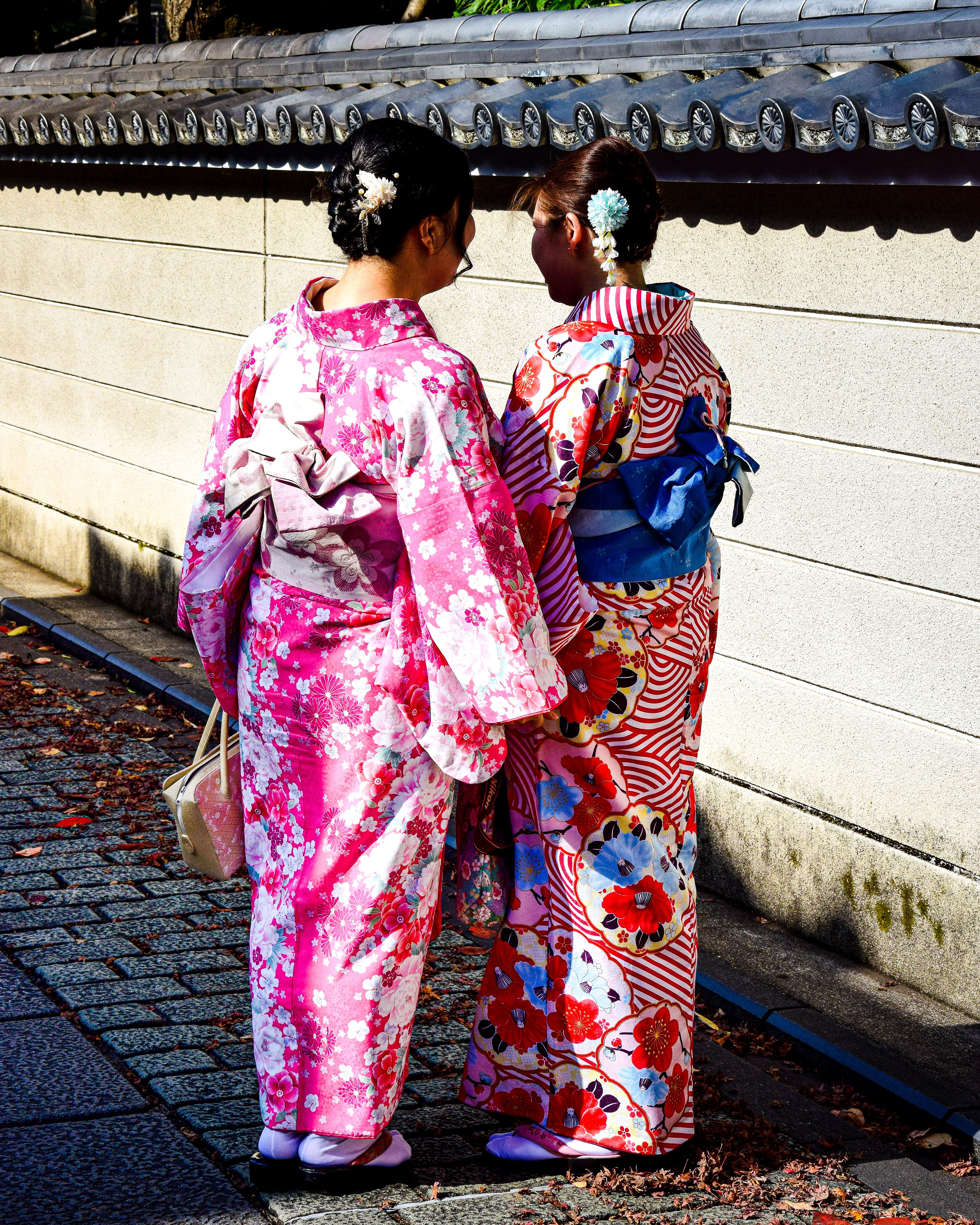 Back View of Geisha Standing on a Pavement · Free Stock Photo