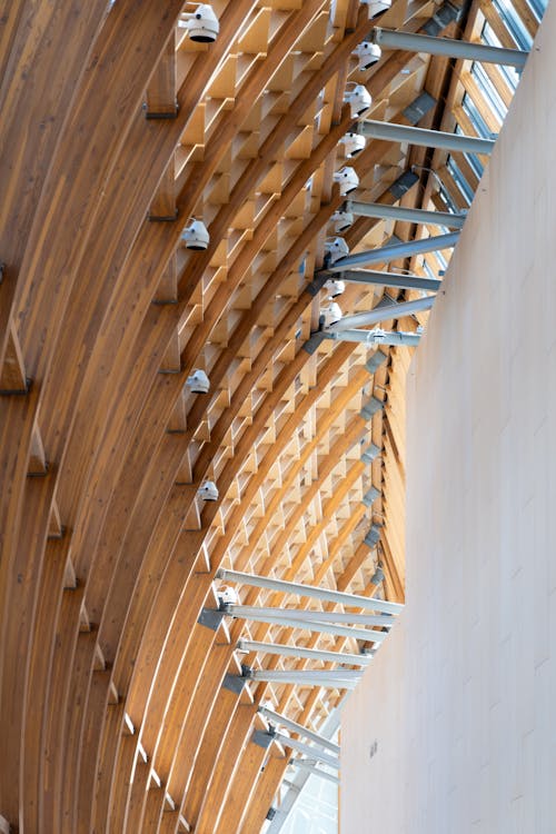 Foto stok gratis Arsitektur modern, bagian dalam, elemen kayu