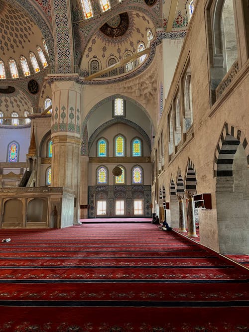 Ornate Interior of Kocatepe Mosque