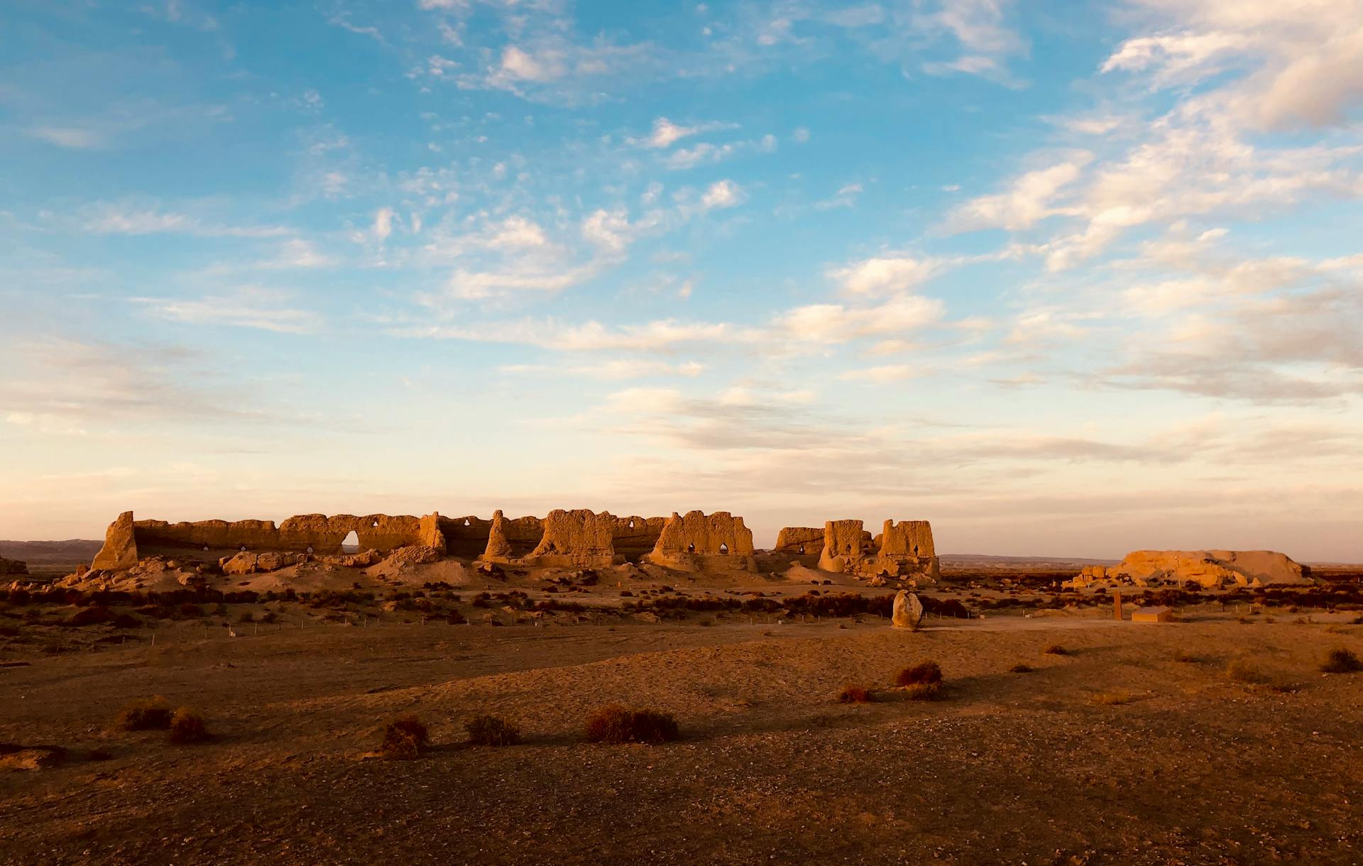 The Hecang Fortress Ruins in Gobi Desert, China