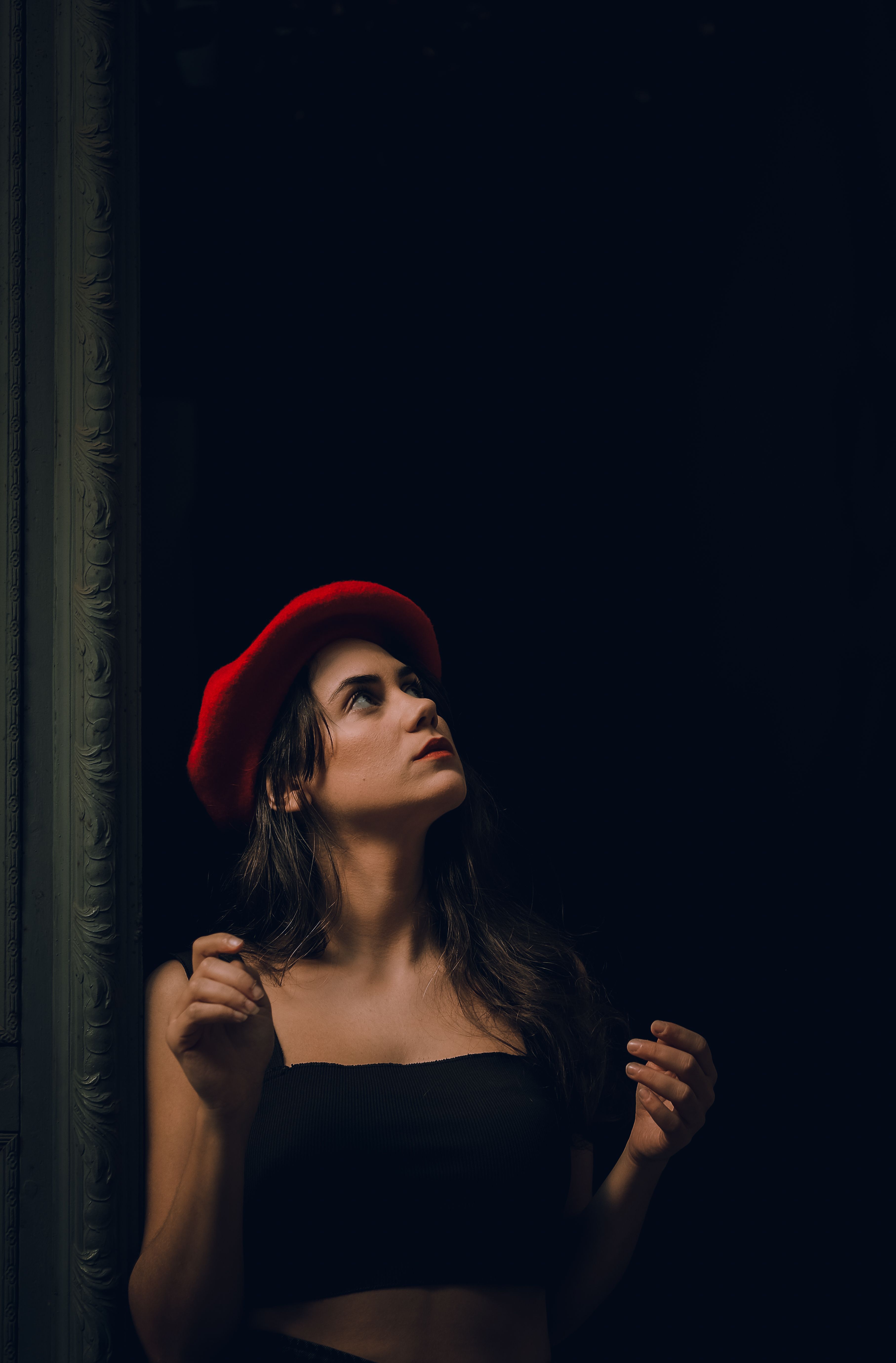 Young Woman in a Red Beret · Free Stock Photo