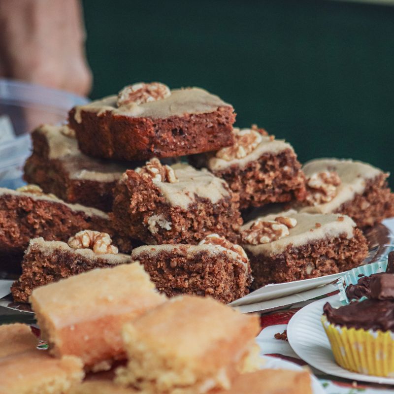 Festive Gathering Tahini Halva Marble Brownies with Walnuts