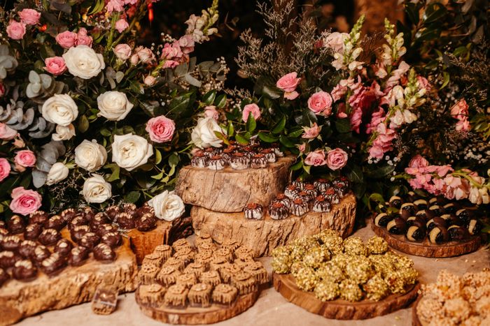 Chocolate bouquet and sweet gift arrangement with roses