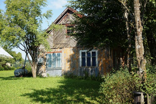Old Wooden House in Village