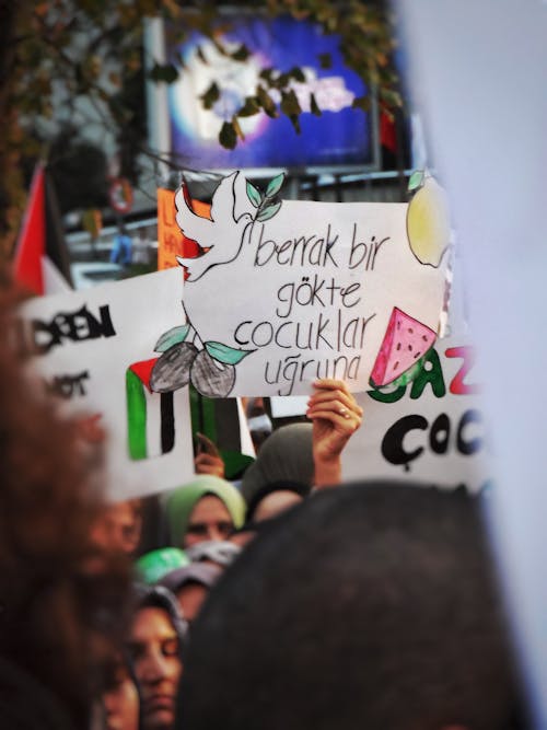 Peace Banner at Protest