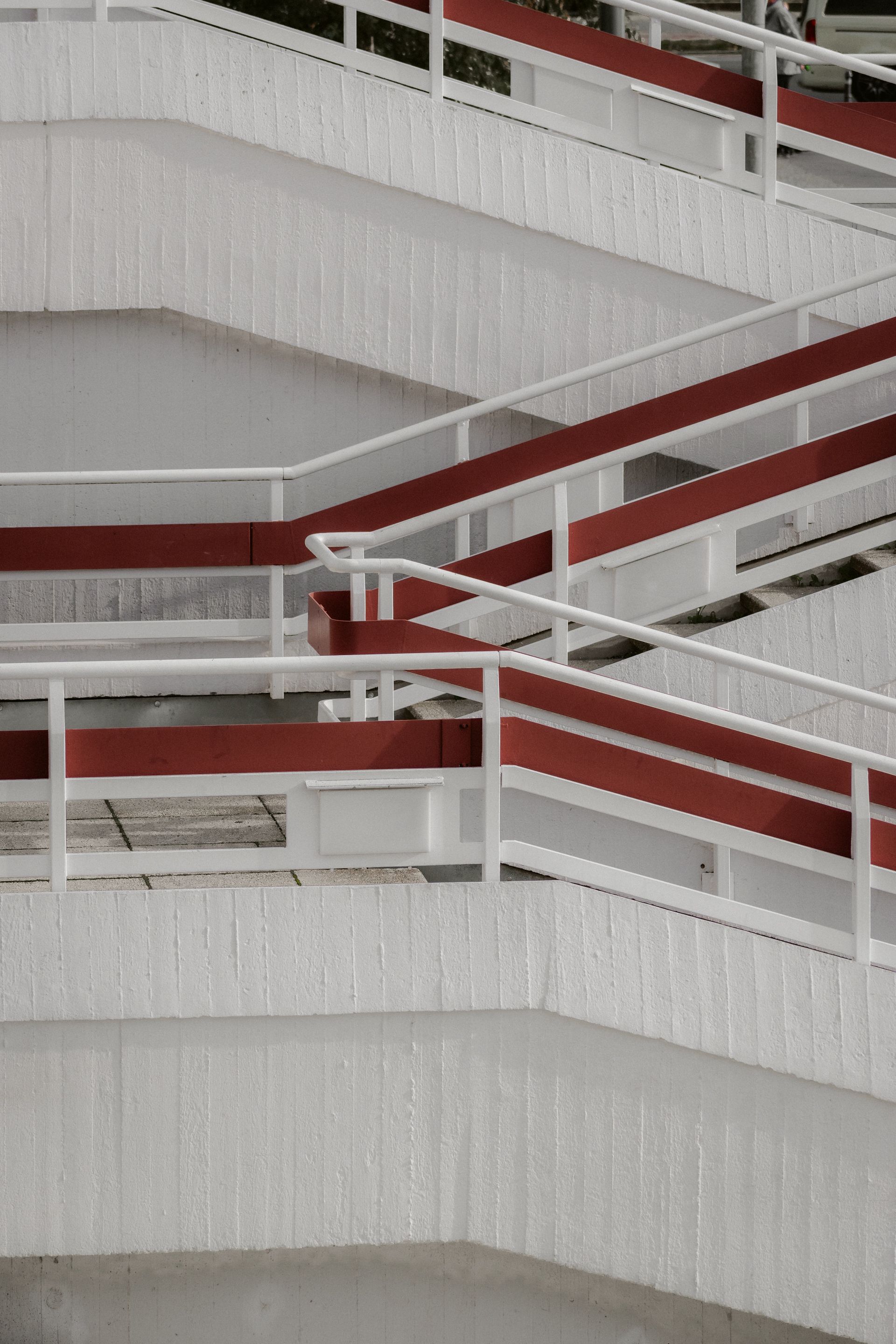 Red and White Staircase · Free Stock Photo