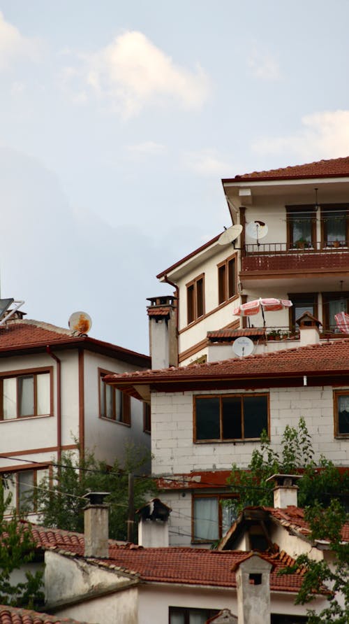 View of Typical Turkish Houses in a Town 