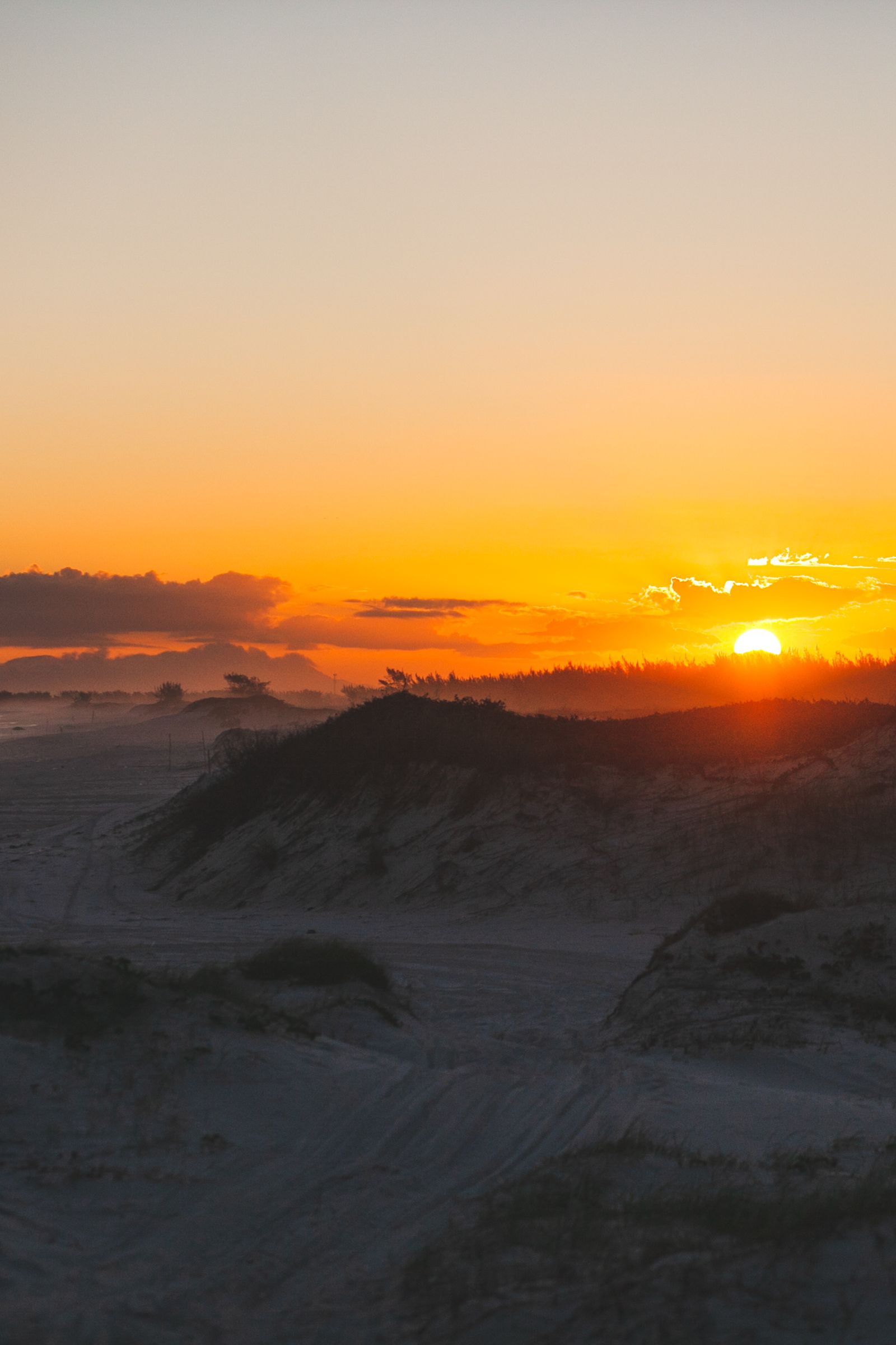 Golden sand dunes at sunset, Dubai desert safari