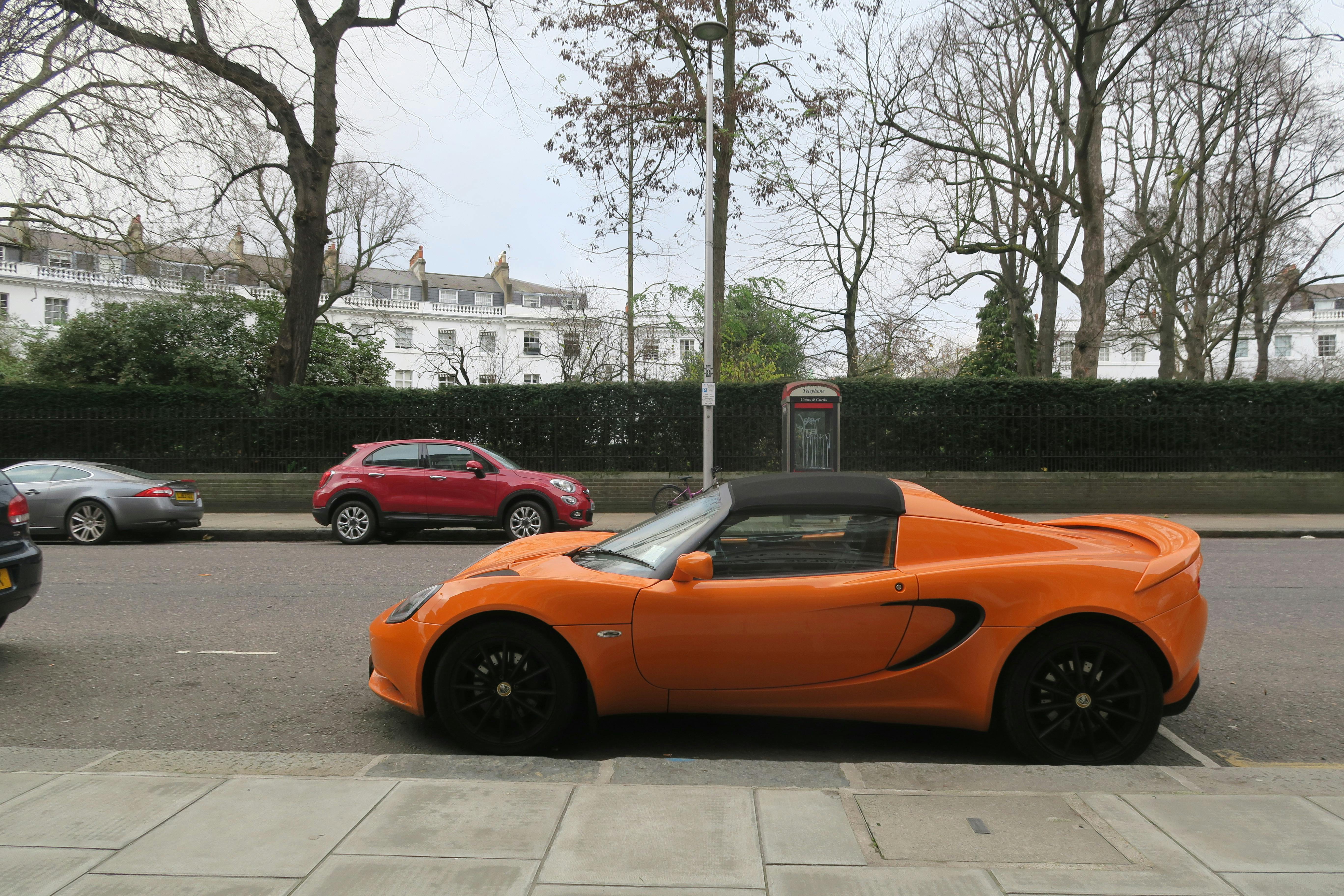 Free stock photo of car, lotus, orange car